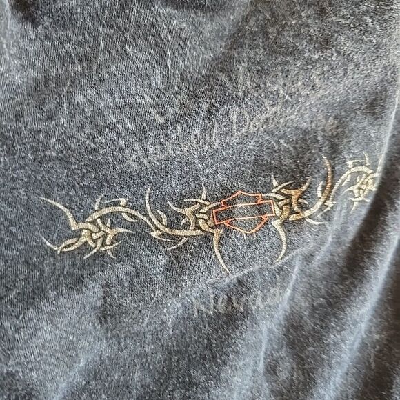 Harley Davidson Shirt Lightweight Cotton Rough Edges Y2k Womens M/L 2006 HD - Picture 8 of 9